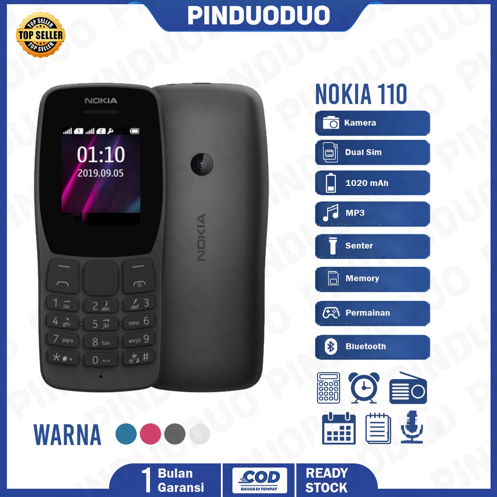 Handphone 110 2019 Ponsel Garansi Dual SIM Baru Termurah