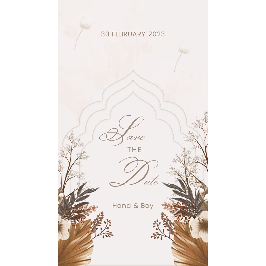 PREMIUM DESIGN Video Undangan Nikah - Undangan Nikah Digital - Floral Islami #1