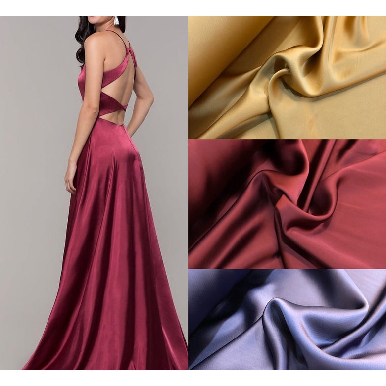 Kain Satin Bridal Duchess Premium Tebal Bahan Saten Dutches Meteran