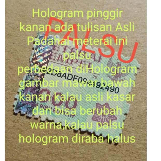 

[G-4Y ☎] Meterai Tempel 6000 Tahun 2015,2016.2017,2018,2019,2020,2021Asli (S13)-siap dikirim