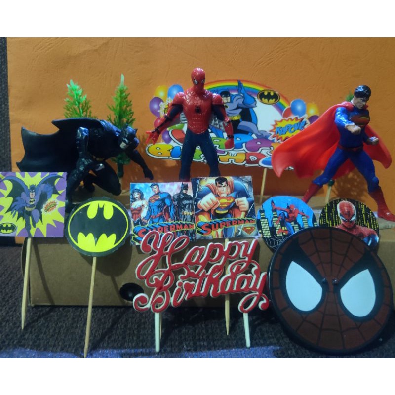 Isi 3 super hero figure superhero figure Superman figure Spiderman figure batman  figure superhero t