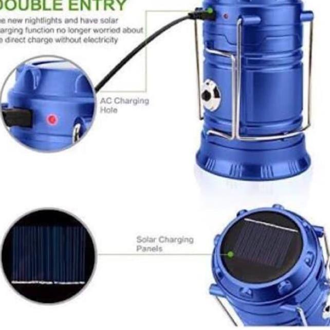 Sekarang Populer 【COD】 Lampu Darurat Emergensi + Senter` Lentera Tenda Cas USB & Tenaga Surya` Charg