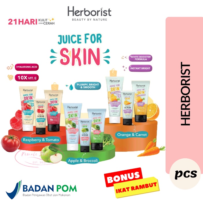 Jual Herborist Juice For Skin Body Serum Face Scrub Exfoliating Gel