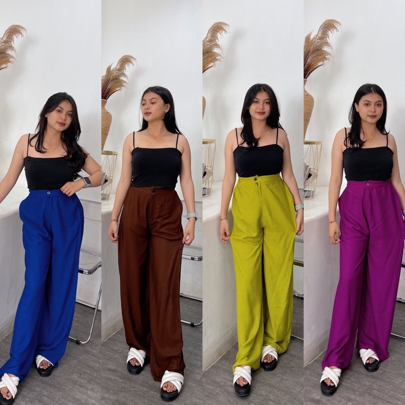 Celana Kulot Kancing HW Premium Rayon /Best Seller9