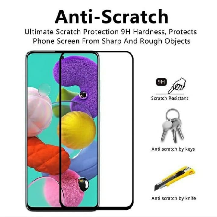 TEMPERED GLASS FULL LAYAR COVER GROSIR SAMSUNG REDMI ALL TYPE