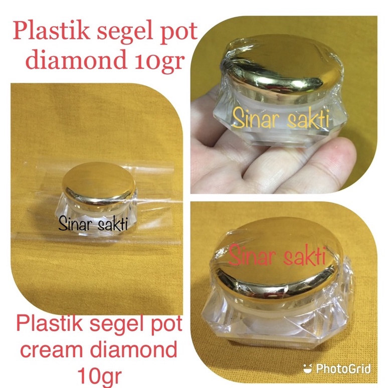 plastik segel pot diamond 10gr / plastik segel pot cream diamond 10gr