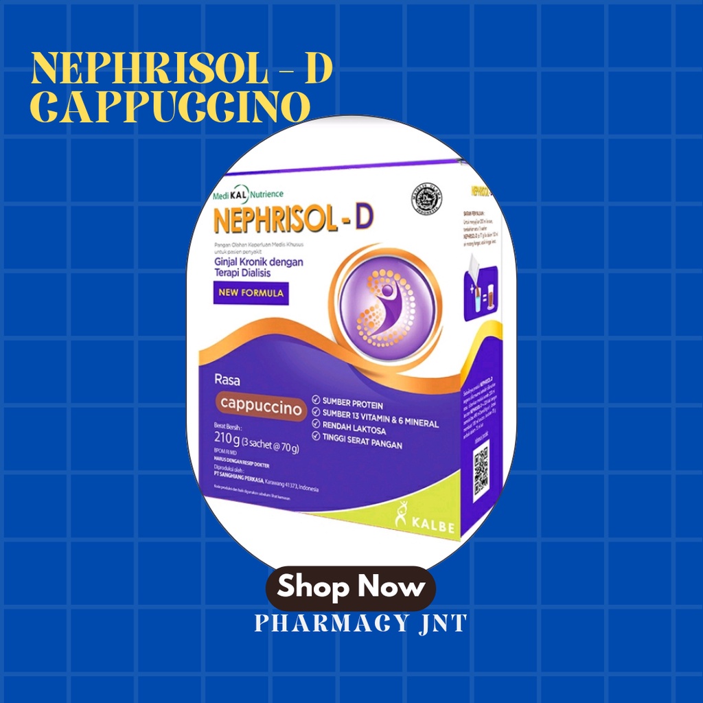 SUSU NEPHRISOL - D ISI 210 GR / NUTRISI PASIEN GINJAL DIALISIS / CUCI DARAH / SUPLEMEN GINJAL KRONIS BERAT