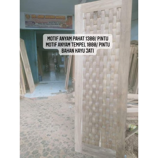 pintu kayu jati / pintu kamar / pintu minimalis/ pintu kupu tarung