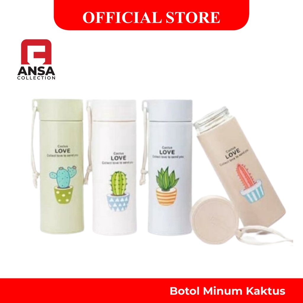 Jual Botol Minum Kaca Motif Kaktus Ml Free Buble Wrap Shopee Indonesia