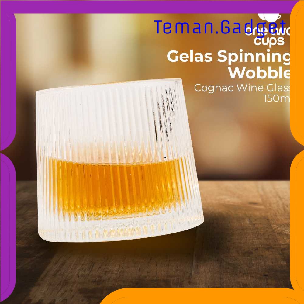 TG - DPR One Two Cups Gelas Spinning Wobble Cognac Wine Glass 150ml - YJ101