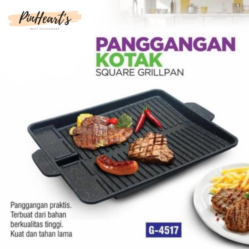 YAKINIKU BBQ GRILL PLATE / MULTI BBQ GRILL PAN SEGI NON-STICK ANTI LENGKET | BBQ GRILL PANGGANGAN