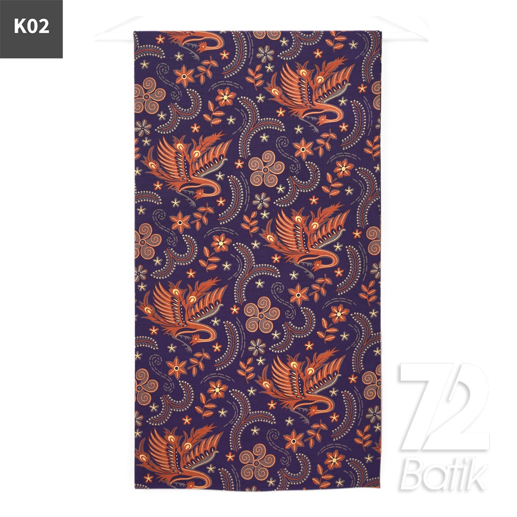 KAIN BATIK KATUN Premium Motif Angsa Warna Hitam 723037 Cap 72IL Jarik Jarit Samping Kebat Panjang Batik Katun Modern Premium Bahan Seragam Batik Pernikahan Kantor Keluarga Murah Kamen Jadi Batik Bali Lembaran