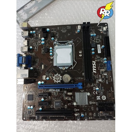 Motherboard Mobo Mainboard PC Merk MSI MILITARY CLASS 4 H81M-E35 Socket 1150 ada HDMI Murah