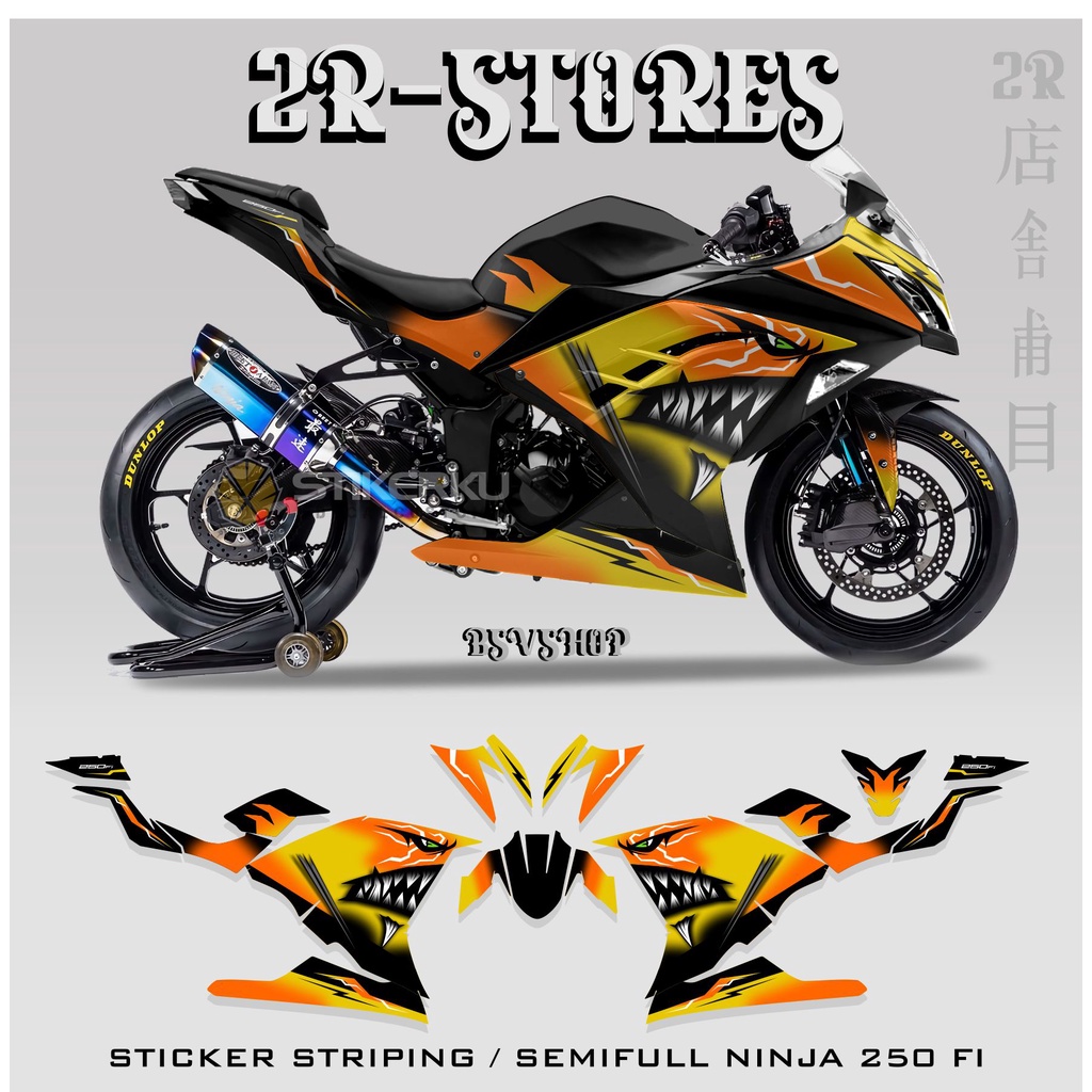 striping kawasaki ninja 250 fi semi full / stiker ninja 250 fi / list body / list motor / variasi SH