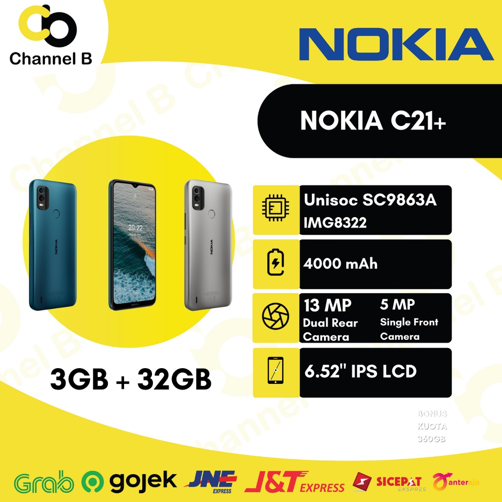 Nokia C21 PLUS - Smartphone [ RAM 3GB / 32 GB ] - Garansi Resmi