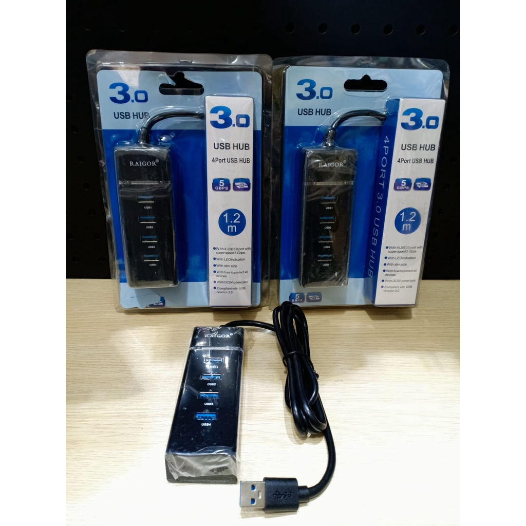 USB HUB 4 Port 3.0 RAIGOR USB HUB 3.0 SAKLAR 1.2M PORT USB