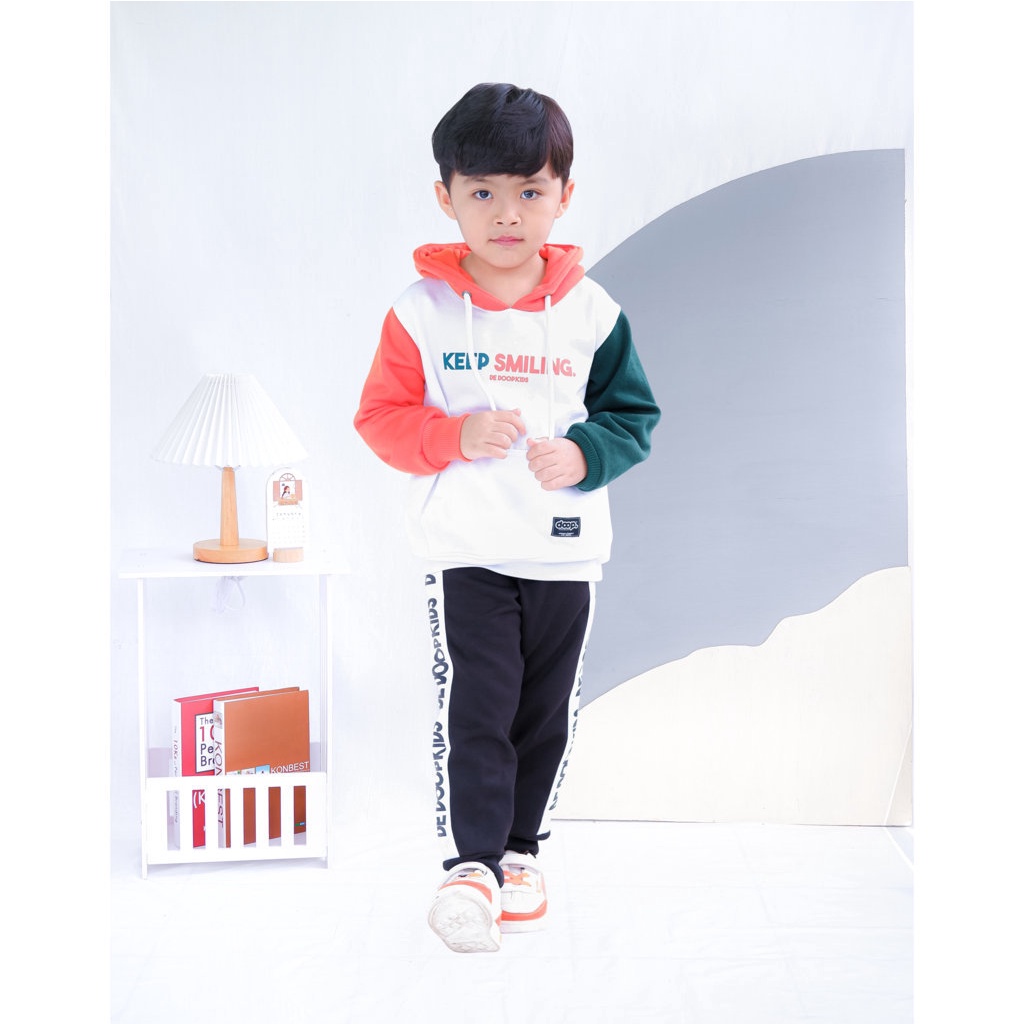 Dedoopkids Setelan Anak Laki Laki & Perempuan / Sweater Hoodie Set Anak 2-12 Tahun