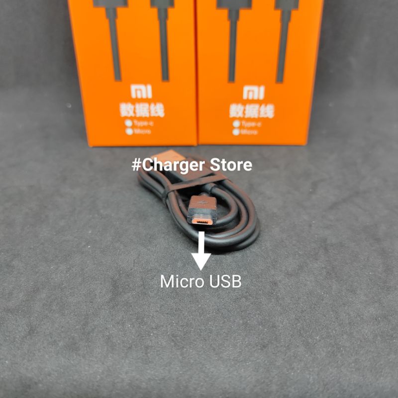 Kabel Data Xiaomi Fast Charging 2A Micro USB - Type C 1Meter