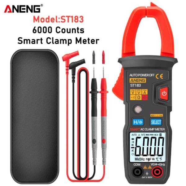 

Dijual Digital Multimeter Voltage Tester Clamp - ST183 - Black Diskon