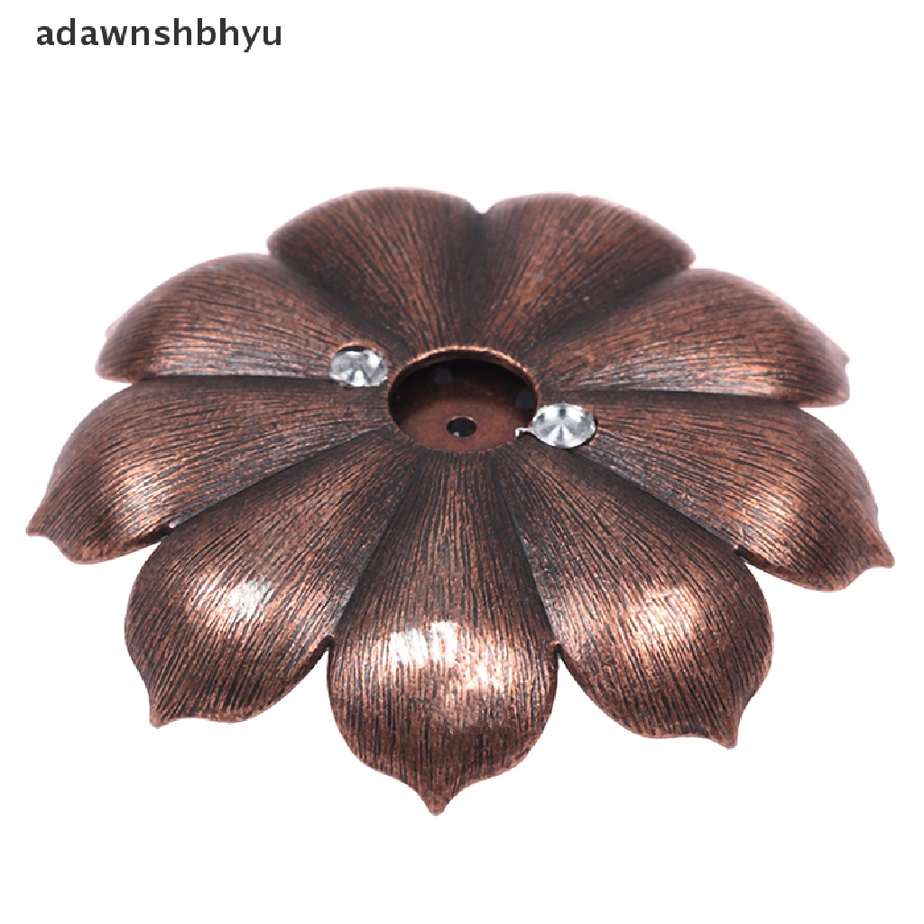 Adawnshbhyu Alloy Tempat Bakar Dupa Stick Holder Plate Burner Plate Buddhism Coil Lotus Censer ID