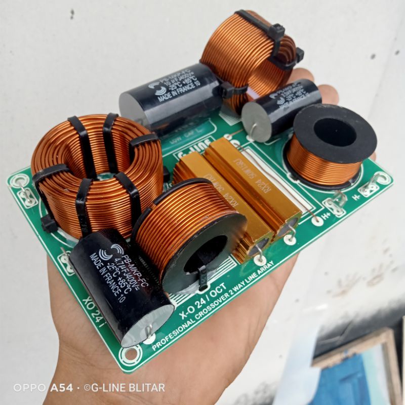 crossover pasif 2 way line array 4 ohm