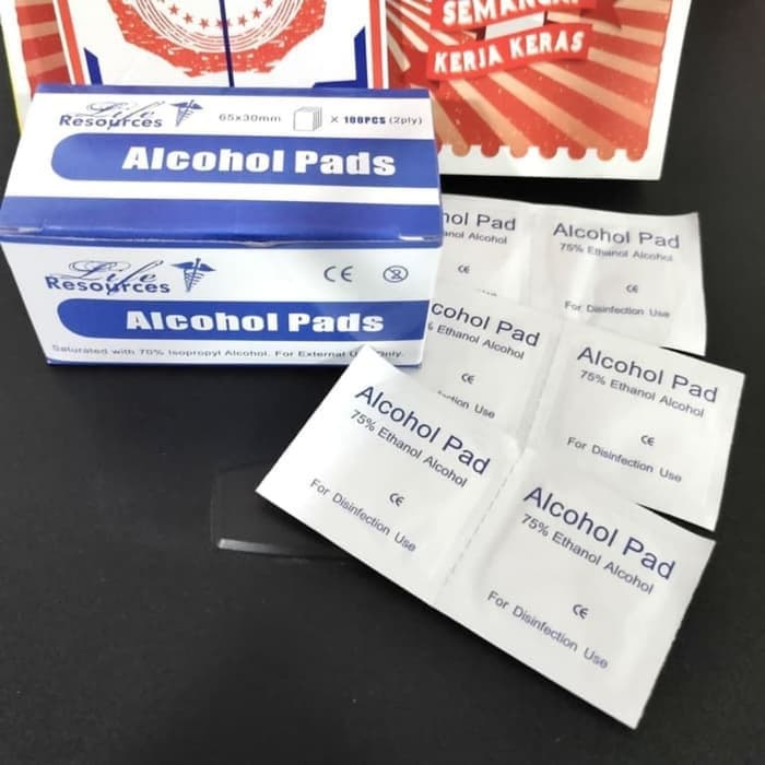 Alkohol pads / Alkohol swab / tissu alkohol non woven antiseptik 100pc - ALP