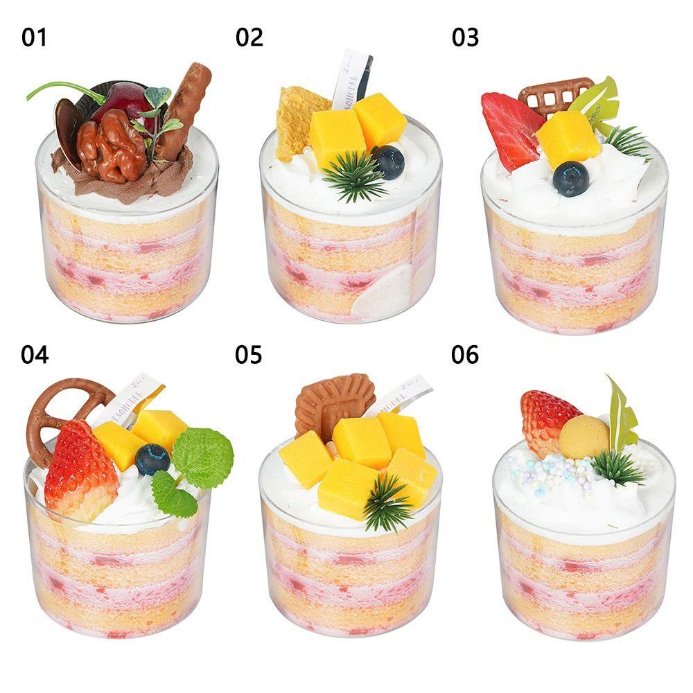 Chookyy Buah Artificial Cupcake Mainan Etalase Toko Ornamen Dekorasi Desktop Model Dessert Makanan