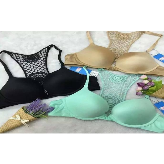 Jual Bra Busa Push Up Kaitan Buka Depan Motif Renda BH36 | Shopee Indonesia