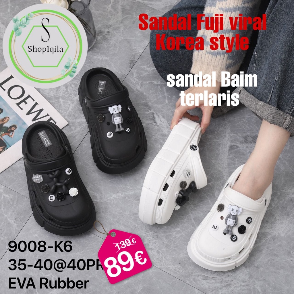 Sandal baim fuji aksesoris toy story import terlaris 9008-K8L-K6-K5 (35-40) sandal wanita murah terbaru