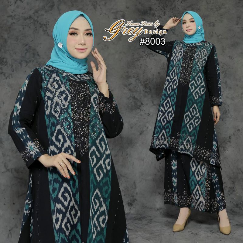 [8003] SETELAN ROK TENUN FULL PAYET BORDIR ATASAN SAMA ROK // By Grey Design