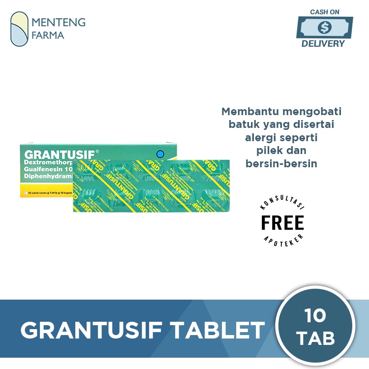 Grantusif 10 Kaplet - Obat Batuk Pilek Alergi