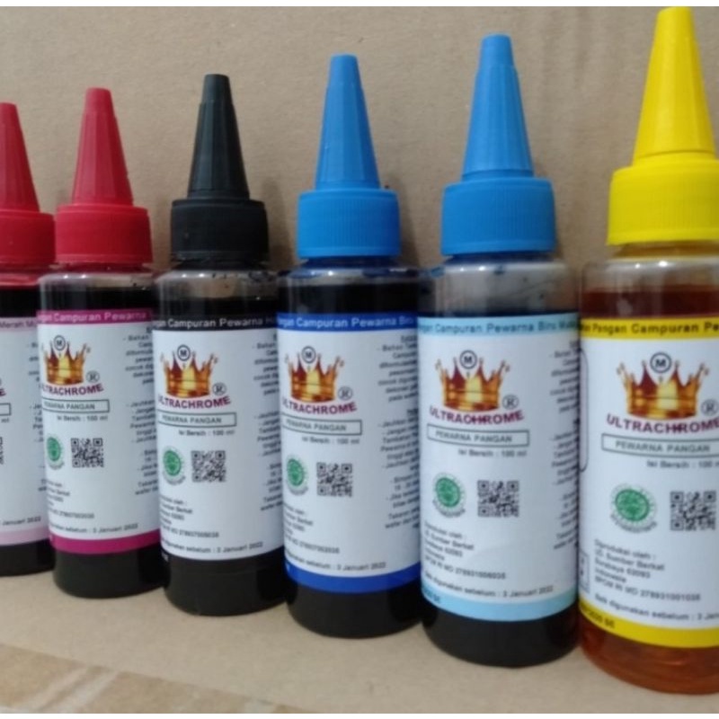 

Edible Ink 100 ml Cocok Untuk Variasi Kue Dan Minuman Kopi Terdaftar