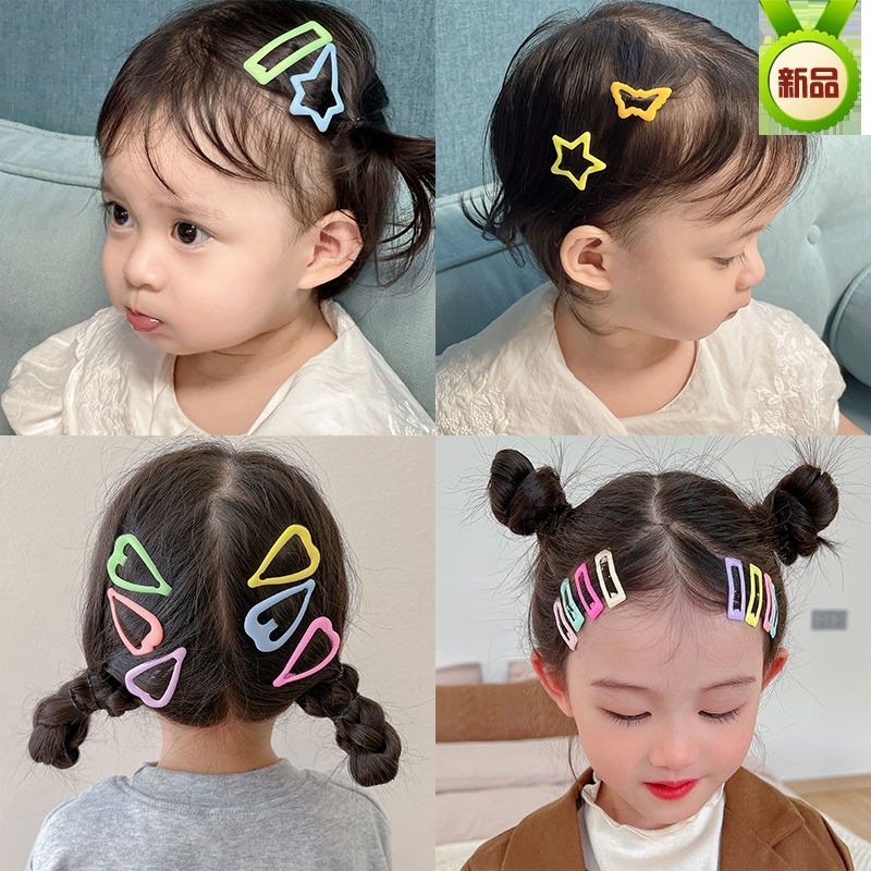 Gaya Korea Anak-Anak Lucu Bintang Berujung Lima Kecil Jepit Rambut Permen Berwarna Rusak Samping Hairpin Hiasan Kepala