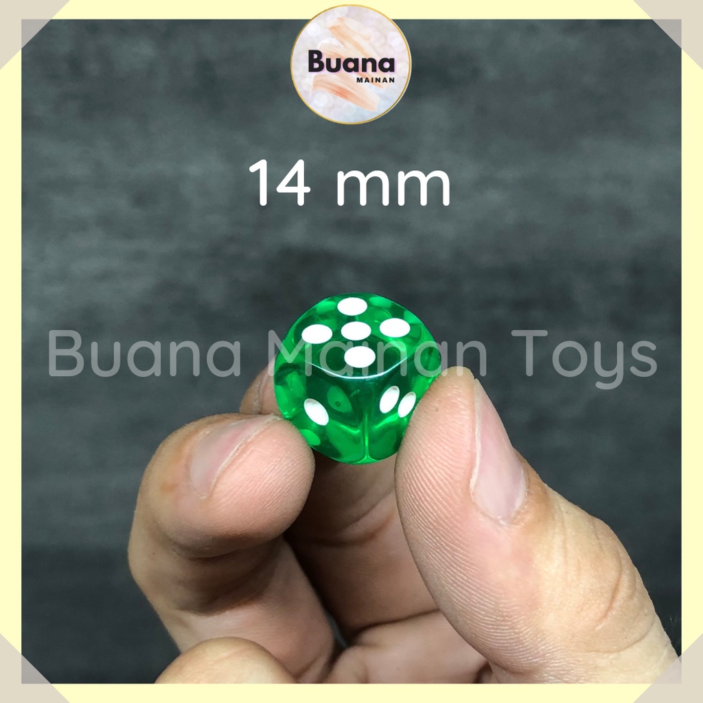 DADU ROLL DICE EXTRA BENING TRANSPARAN Mainan Anak Board Games Ular Tangga Monopoli Ludo