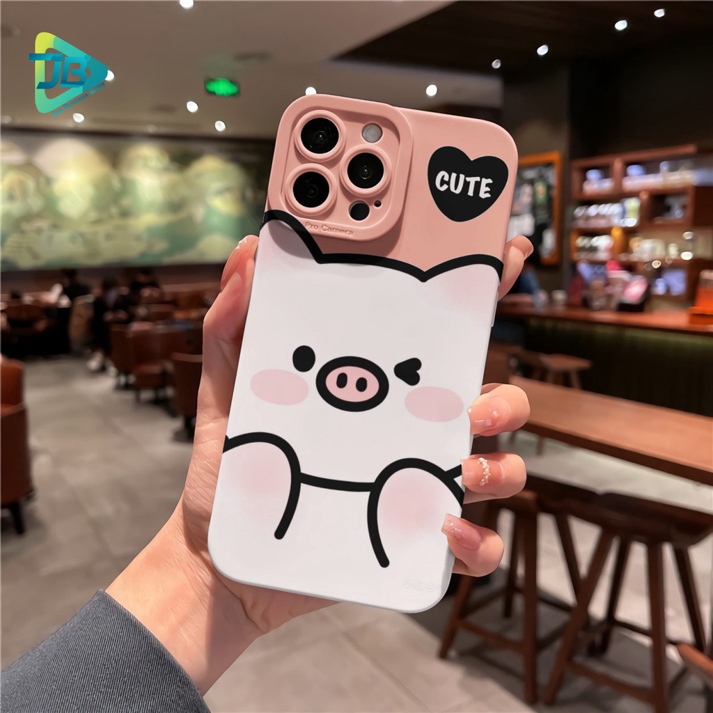 CUSTOM CASE SOFTCASE SILIKON PROCAMERA PIG CUSTOM OPPO A3S A1K A5S A7 A37 NEO 9 A15 A15S A16 F1S A59 A96 A52 A92 A31 A8 A33 A53 A9 A5 2020 JB6415