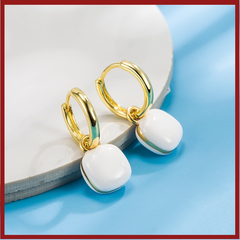 Anting Vintage Bentuk Kotak Shell Untuk Wanita U1410