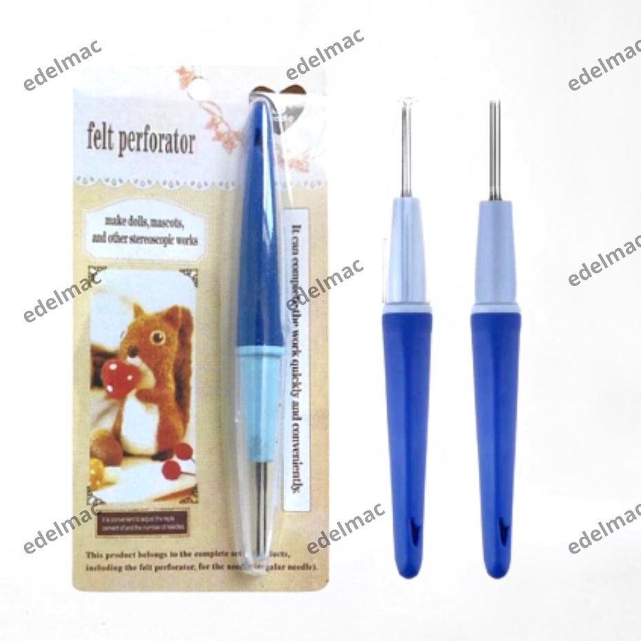 Jarum Isi 3 Felting Needle Punch Alat Kerajinan Boneka Tusuk Pen Wol Poke Doll Tool DIY Handcraft