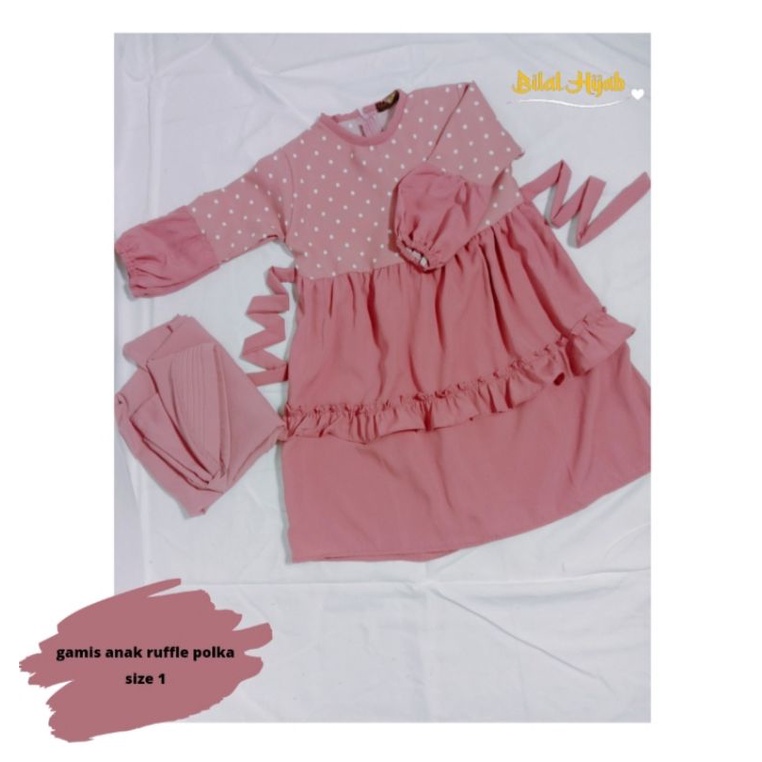 gamis anak ruffle