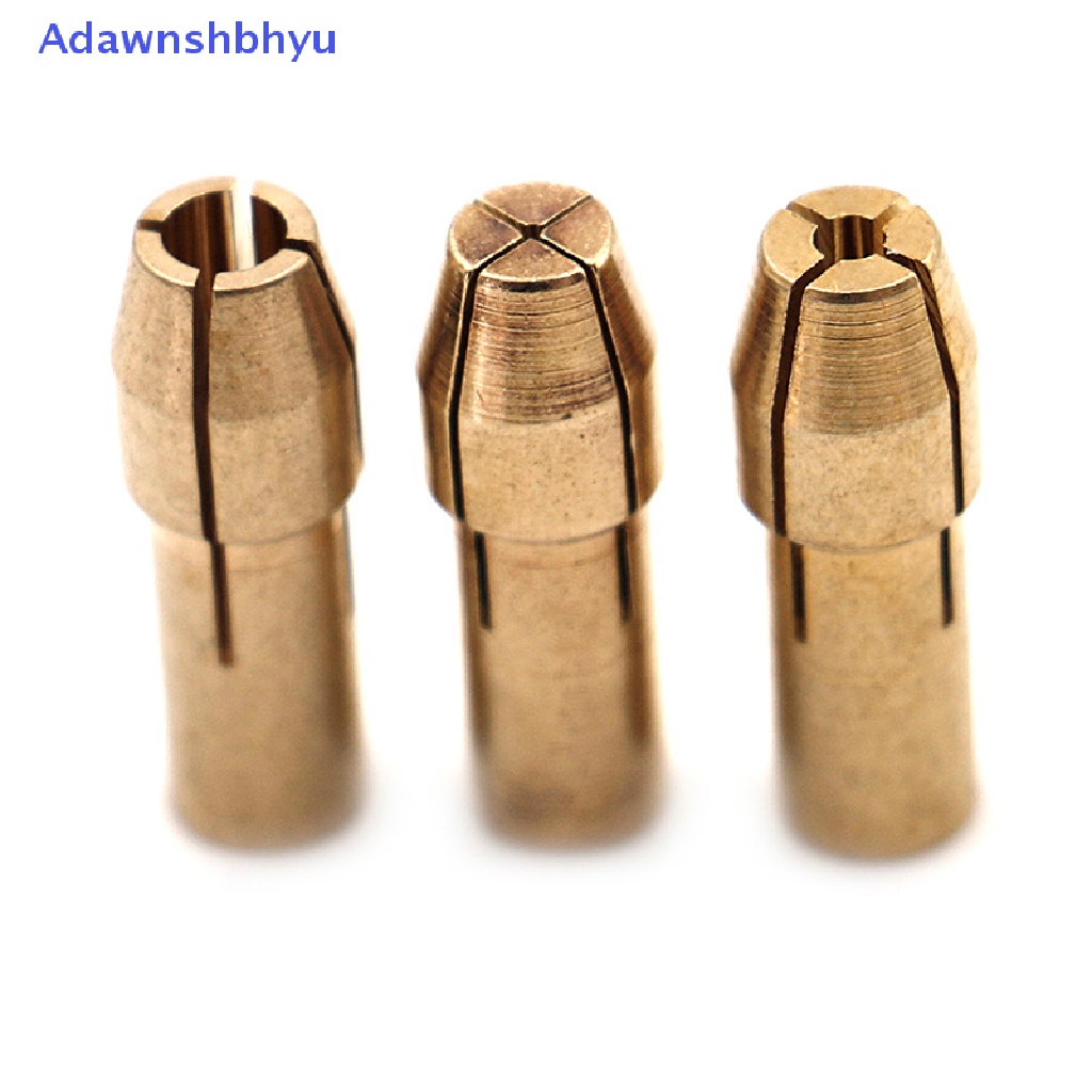 Adhyu 10Pcs Mata collet chuck Bor Kuningan 0.5-3.2mm 4.8mm shank Untuk rotary tool ID