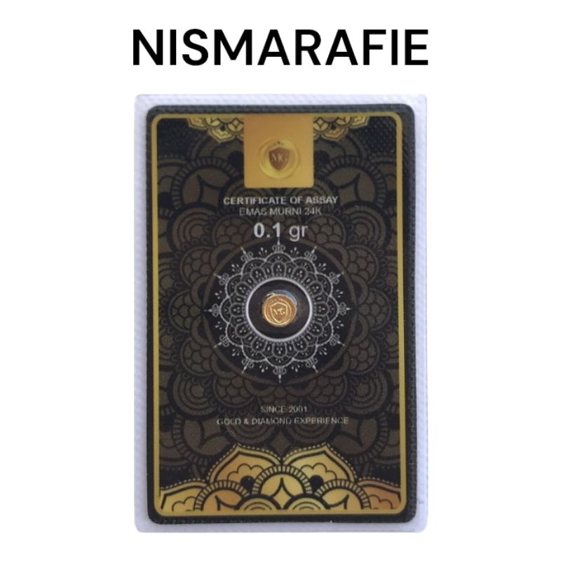 Logam Mulia Emas Minigold Mini Gold 0.1 Gr 0,1 Gram Black Series Bisa Tukar Antam - Nismarafie
