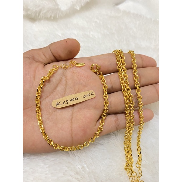gelang medan warna mirip emas 24k