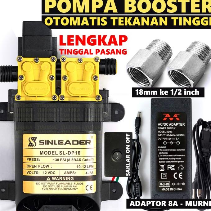 New Pompa Booster Shower Otomatis Pompa Pendorong Otomatis Sinleader Dual
