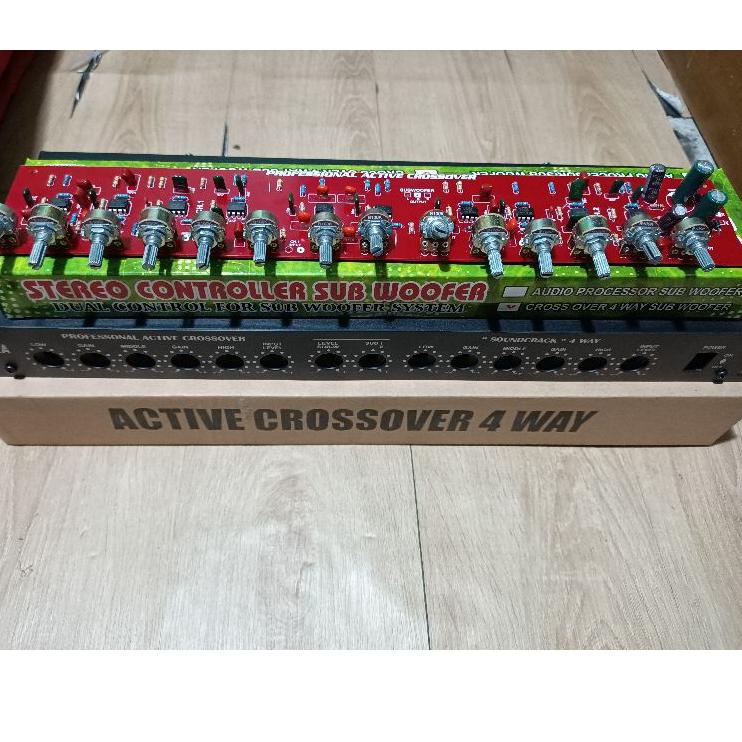 Hot Sale kit Aktif Crossover  4way sub + box paket komplit