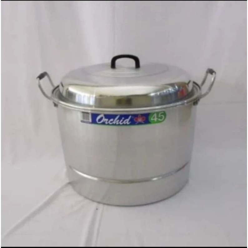 Langseng/Dandang/Kukusan Alumunium Orchid 45 cm Besar (Gojek/Grab)