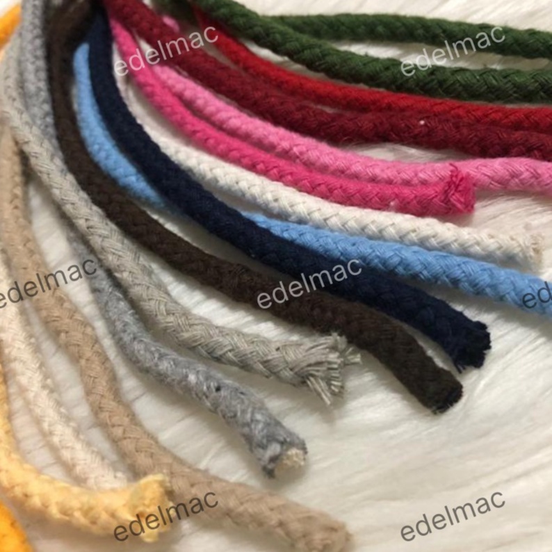 1m | Ecer Tali Katun Macrame | Braided Cotton Rope Colorful | Part II