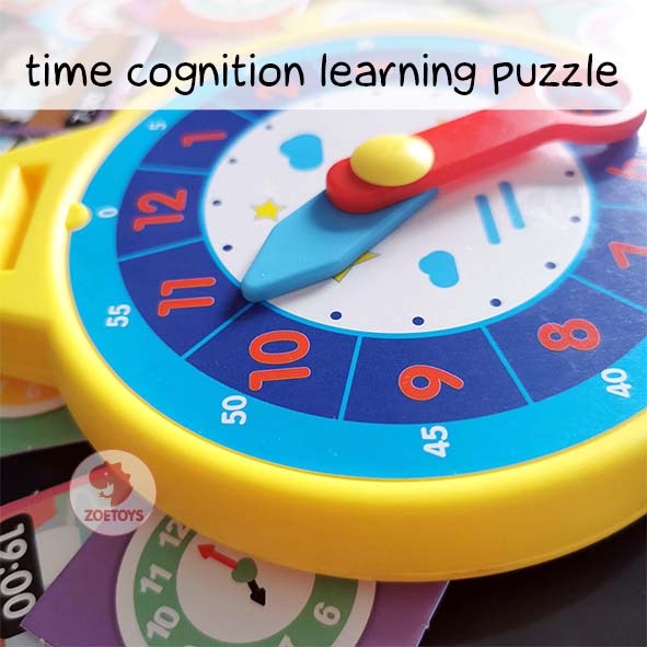 Zoetoys Time Cognition Learning Puzzle | Jam Anak Belajar Waktu Mainan Edukasi Mengenal Waktu Resources | Mainan Belajar Mengenal Waktu Counting Time Toys | Math Mathematics