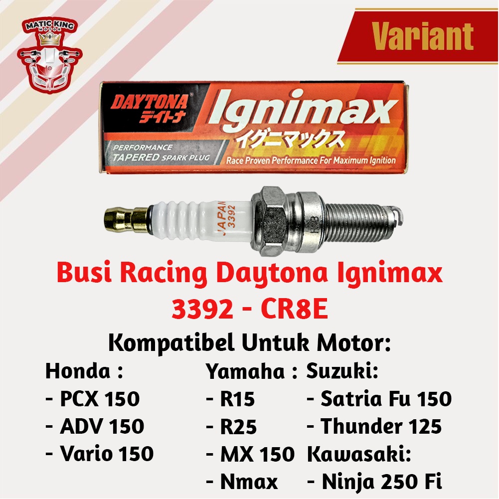 Busi Racing Ninja RR Satria 2 tak RXZ RGR 150 250 DAYTONA IGNIMAX 3562