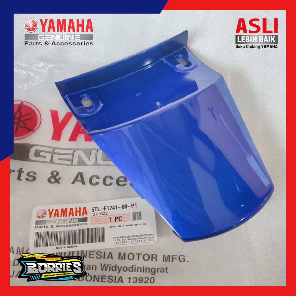 SAMBUNGAN BODYPET STOP MIO SPORTY BIRU ORIGINAL YAMAHA COVER SIDE MIO 5TL-F1741-00-P1