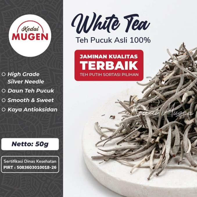 

Premium White Tea Silver Needle/Teh Putih Kualitas Ekspor 50g