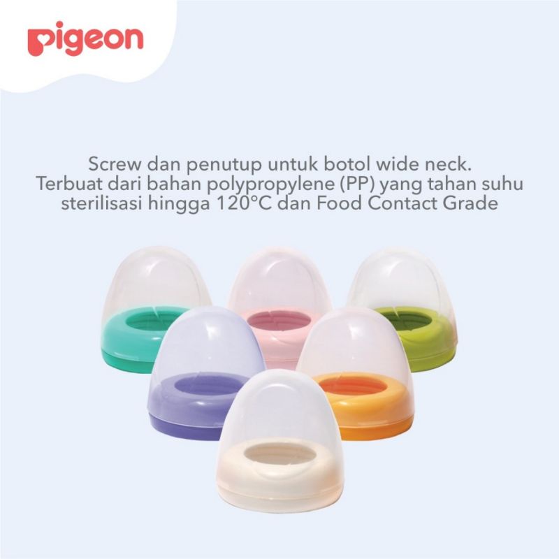 Pigeon Screw Cap And Nipple Cover Wide Neck - Tutup Botol Bayi Pigeon